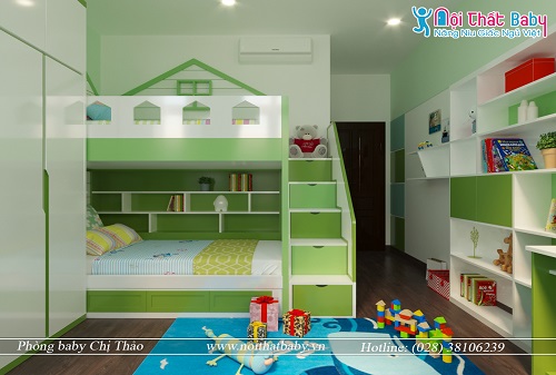 Giường tầng đẹp cho bé gái